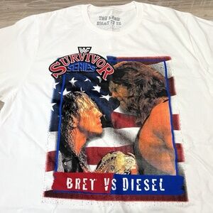 WWF Survivor Series 1995 Bret Hart Vs. Diesel Shirt Size Large WWE WCW